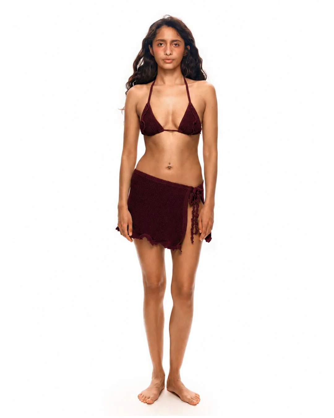 Beach wrap skirt in brown - Image 4