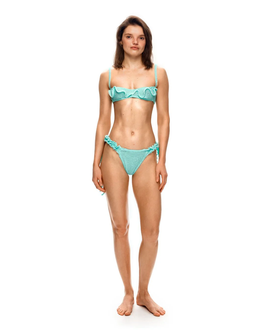Bikini tanga bottoms with ties in mint - Image 5