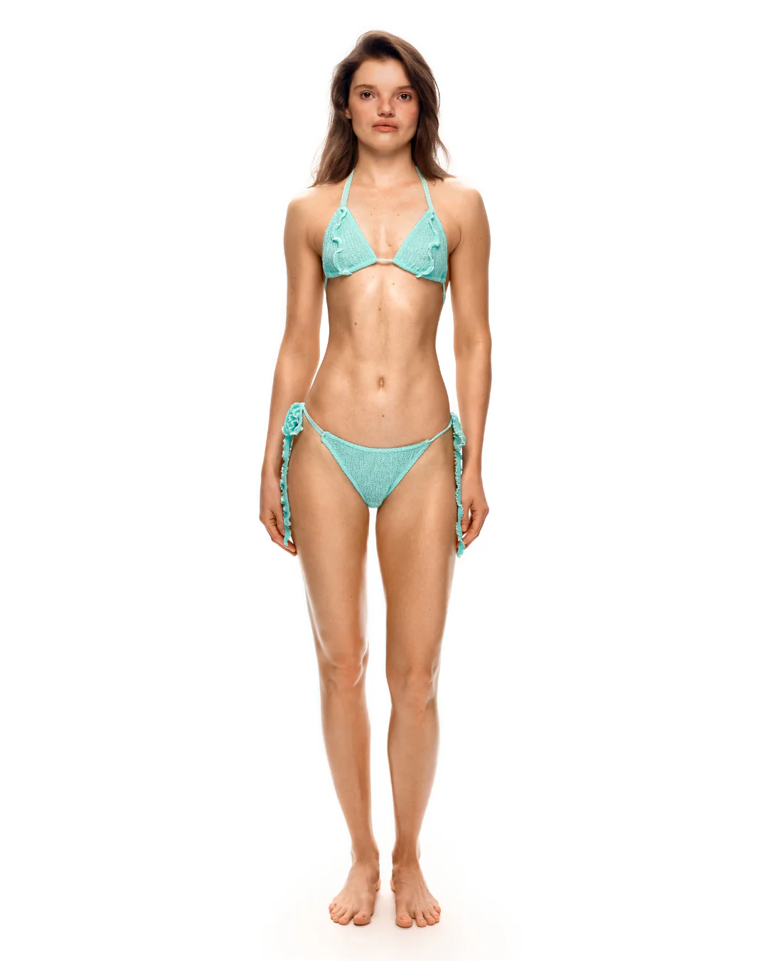 Bikini top with ties in mint - Image 5