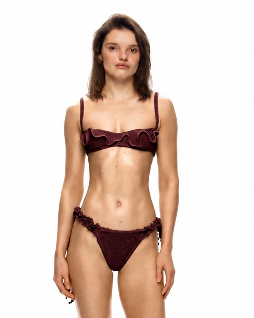 Bikini top with wave in brown - Image 4