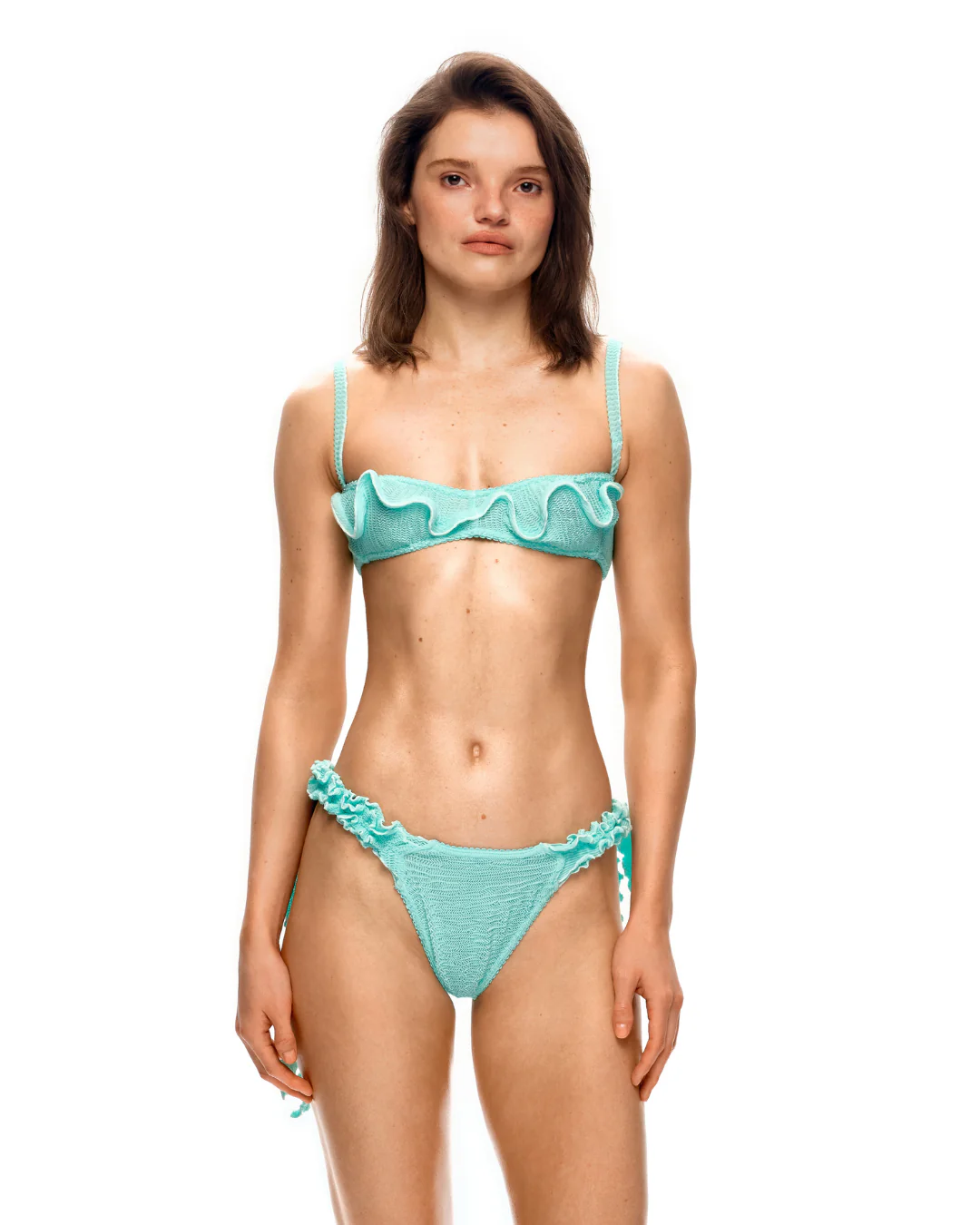 Bikini top with wave in mint - Image 3
