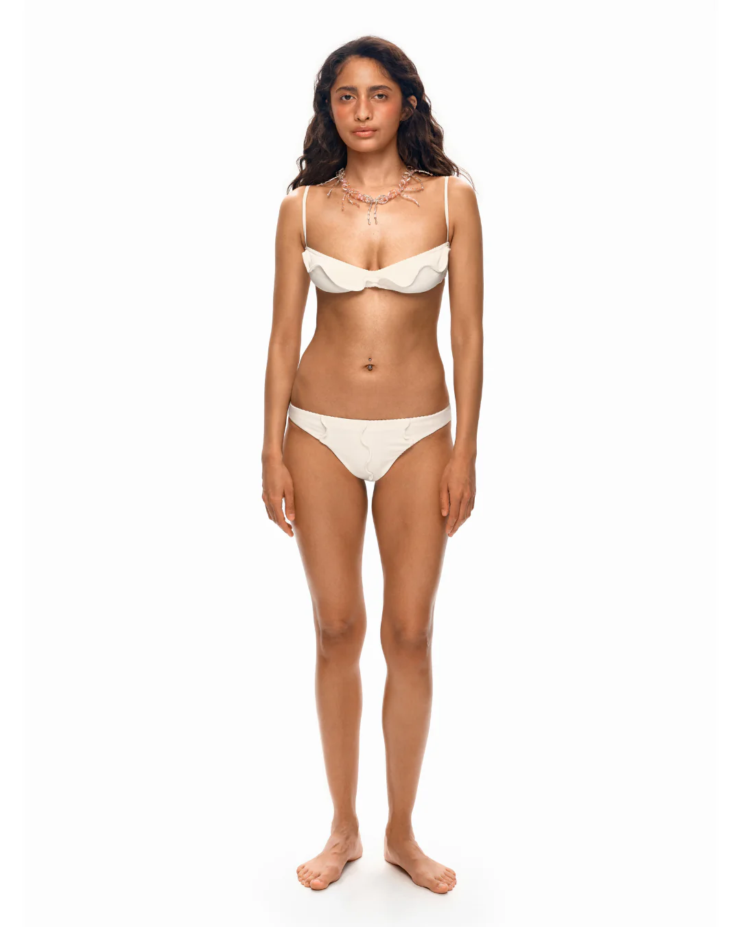 Bikini Top with Wave in White - Image 5