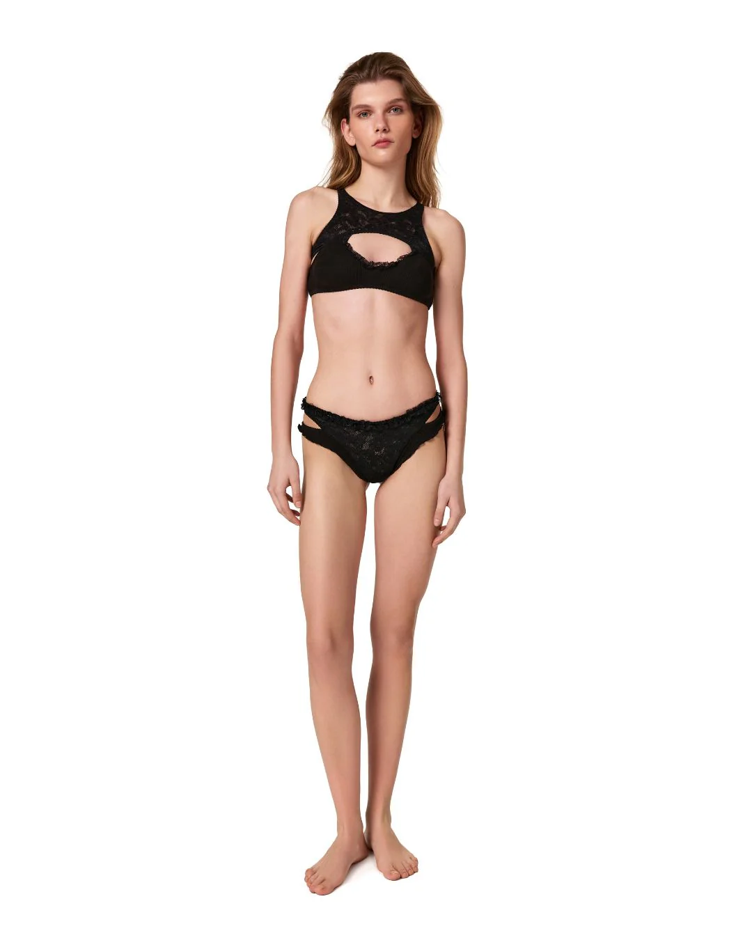 Double Top with Lace in Black - Image 5