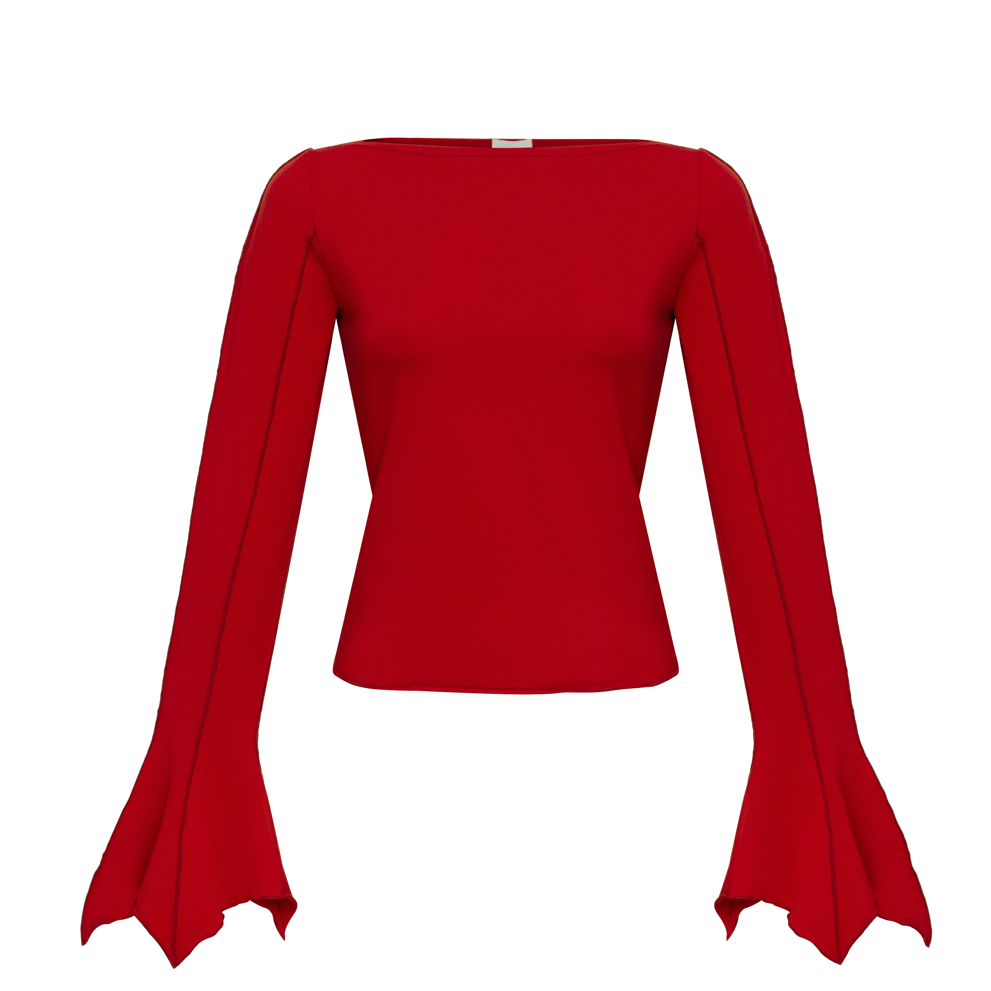 Drape Long-Sleeve in Burgundy