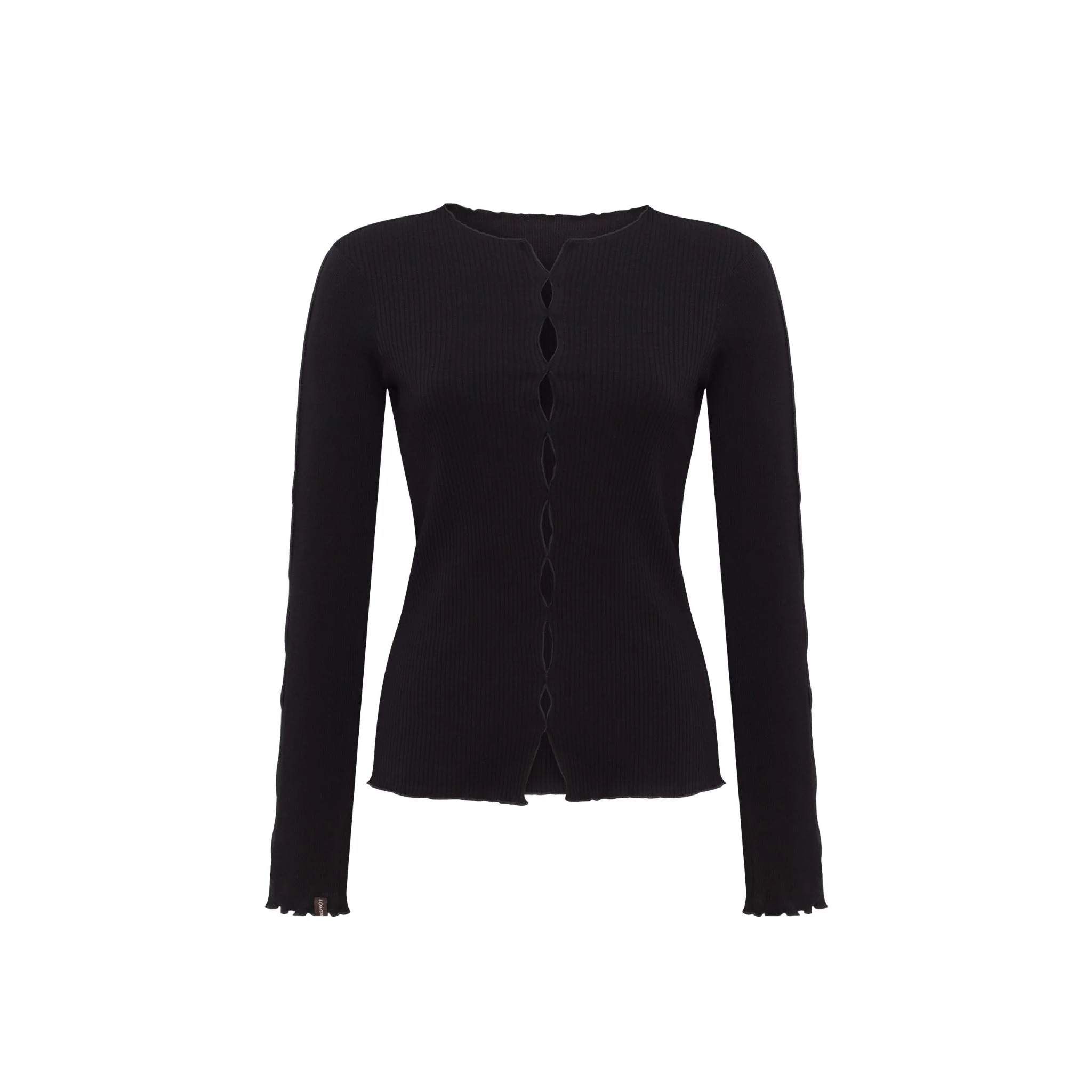 Long-Sleeve with Draping in Black