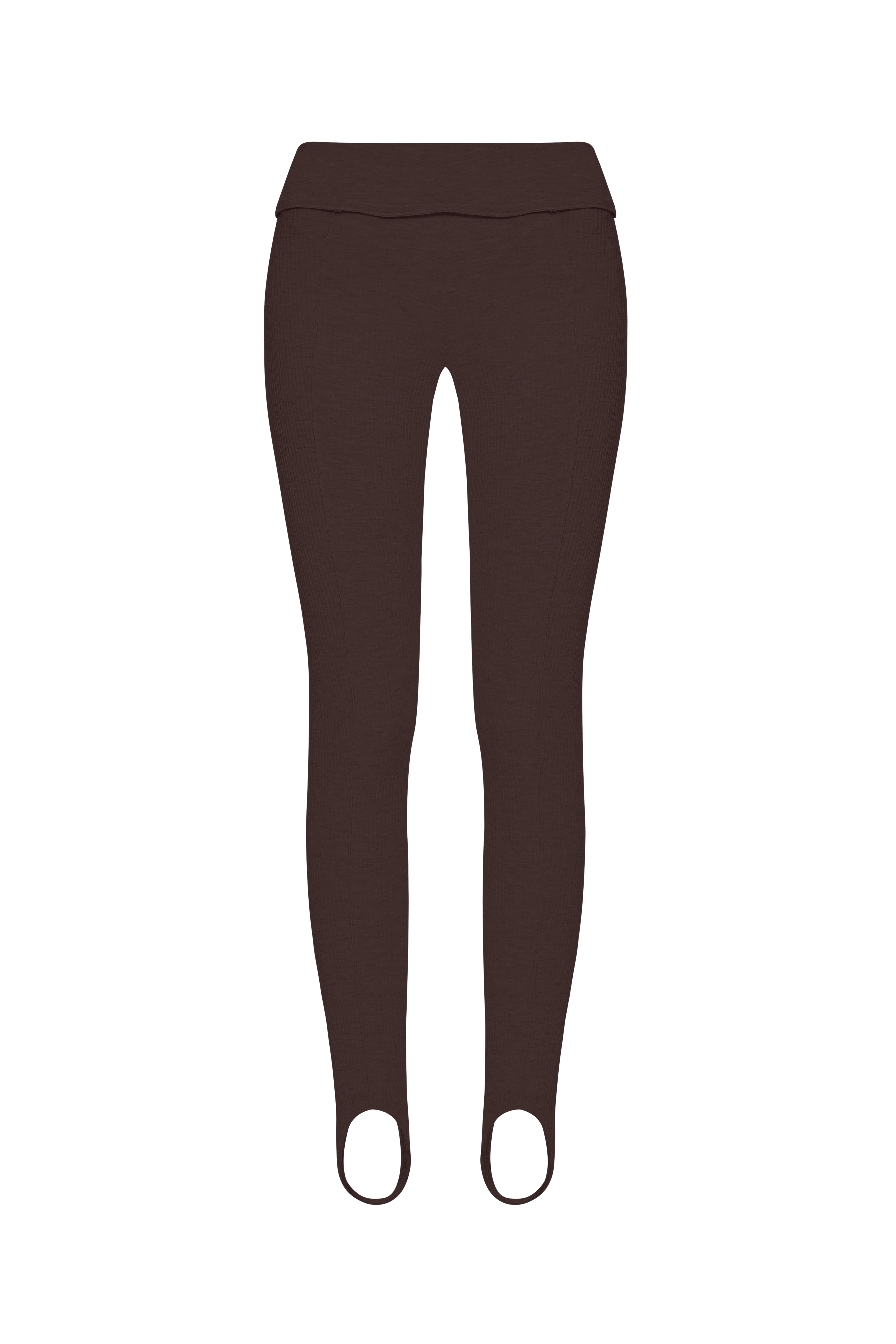 Leggings with Wavе in Brown
