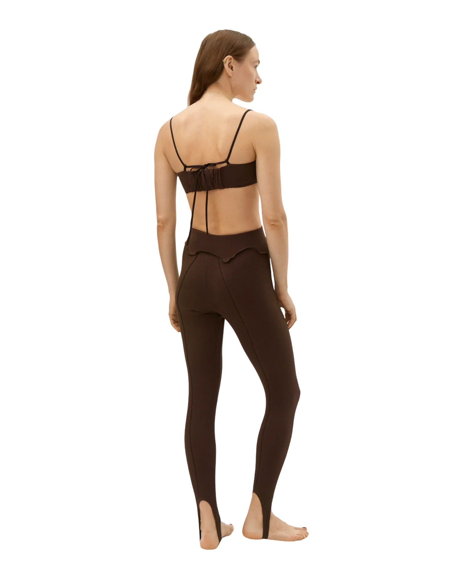 Leggings with Wavе in Brown - Image 2