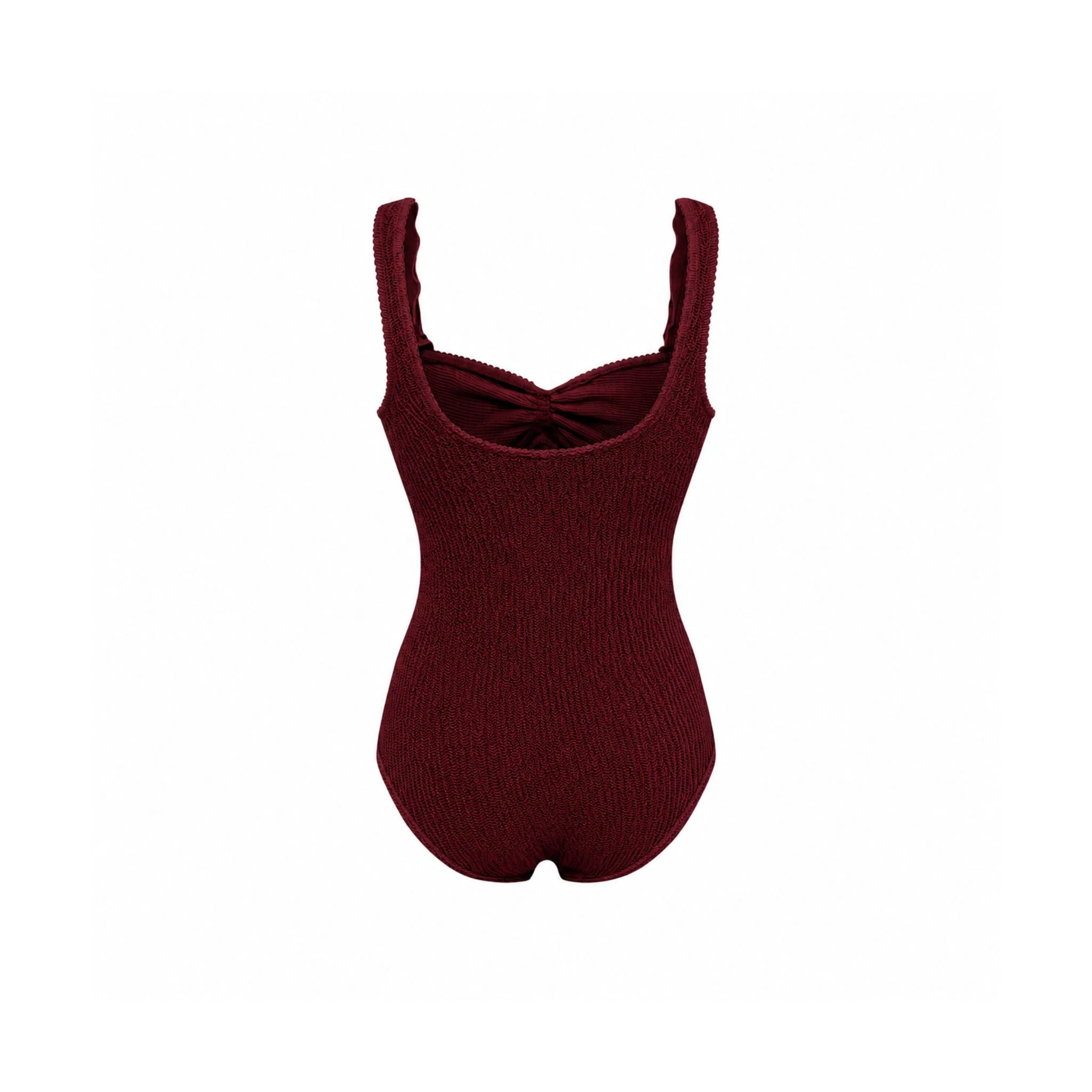 One-piece swimsuit with wave in brown - Image 2