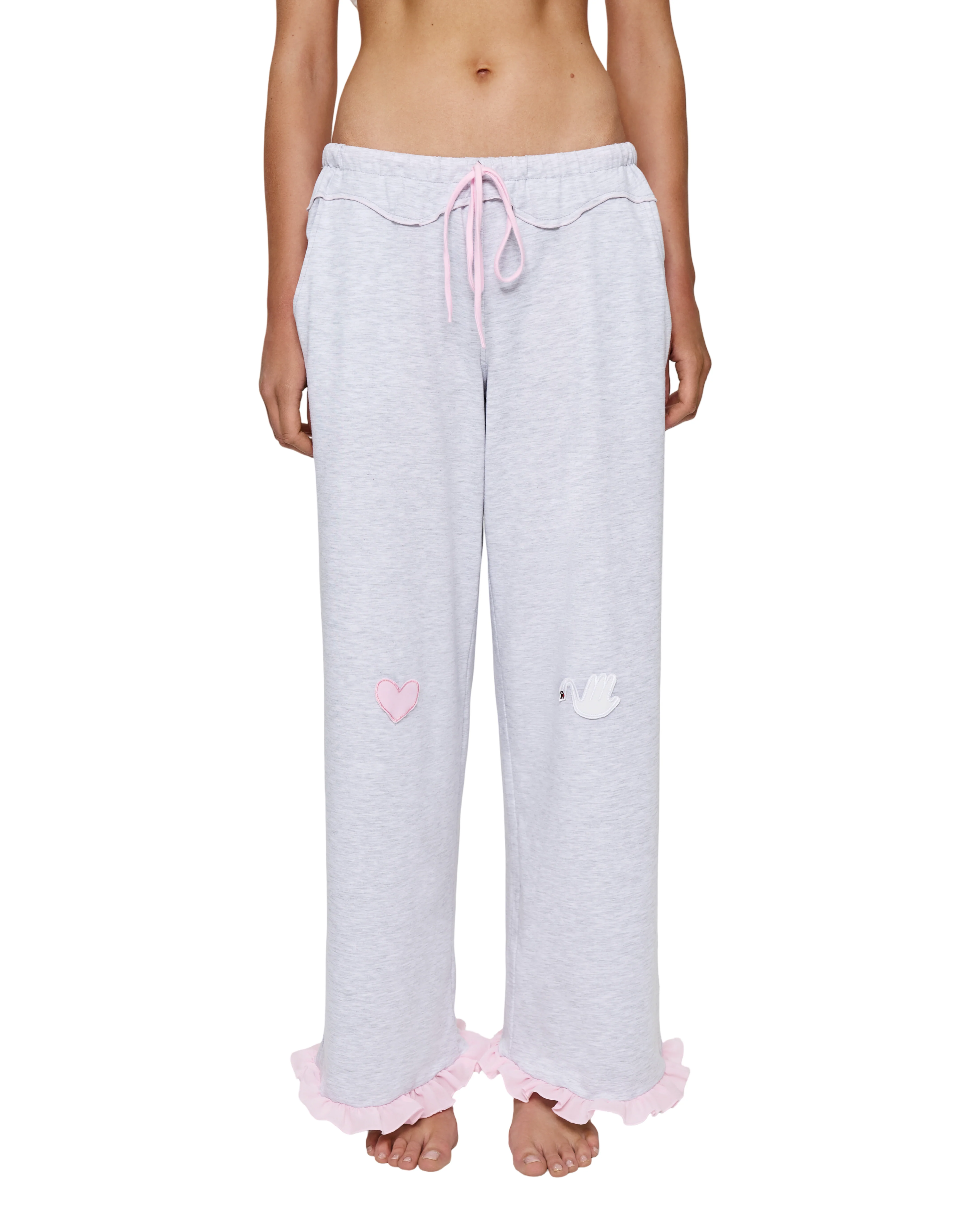 Pants with Heart and Swan in Grey - Image 3