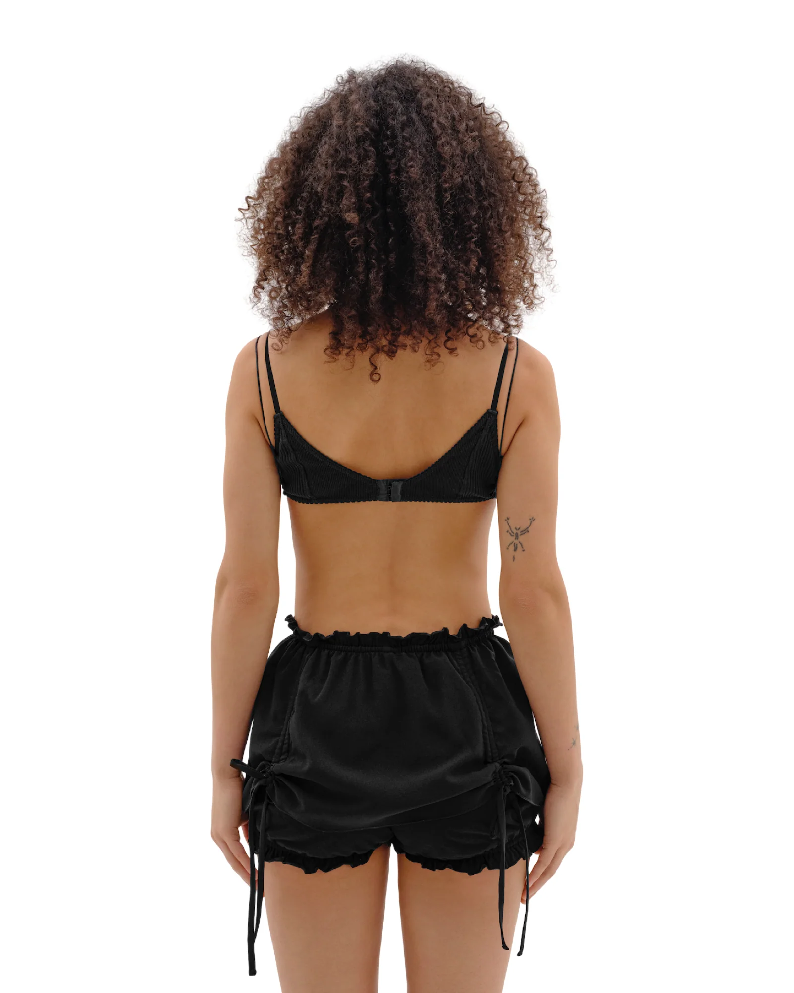 Shorts with Bows in Black - Image 4