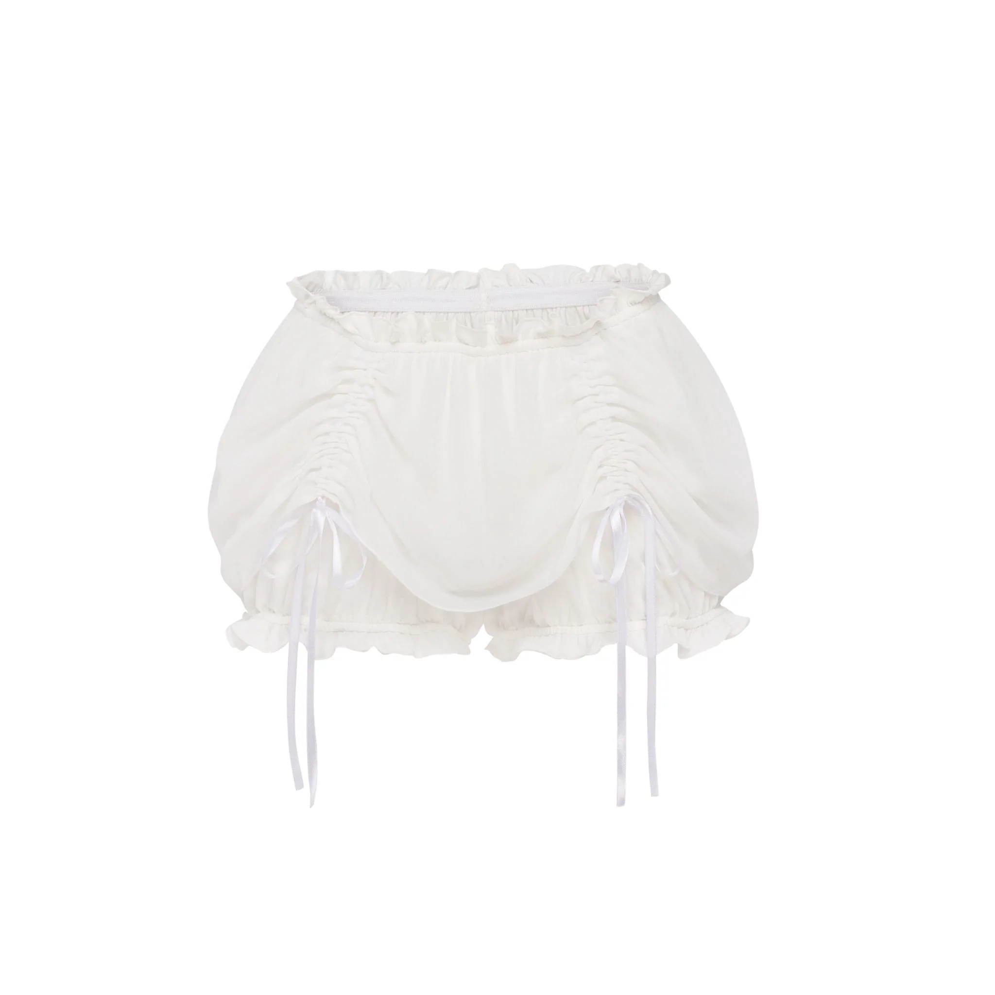 Shorts with Bows in White
