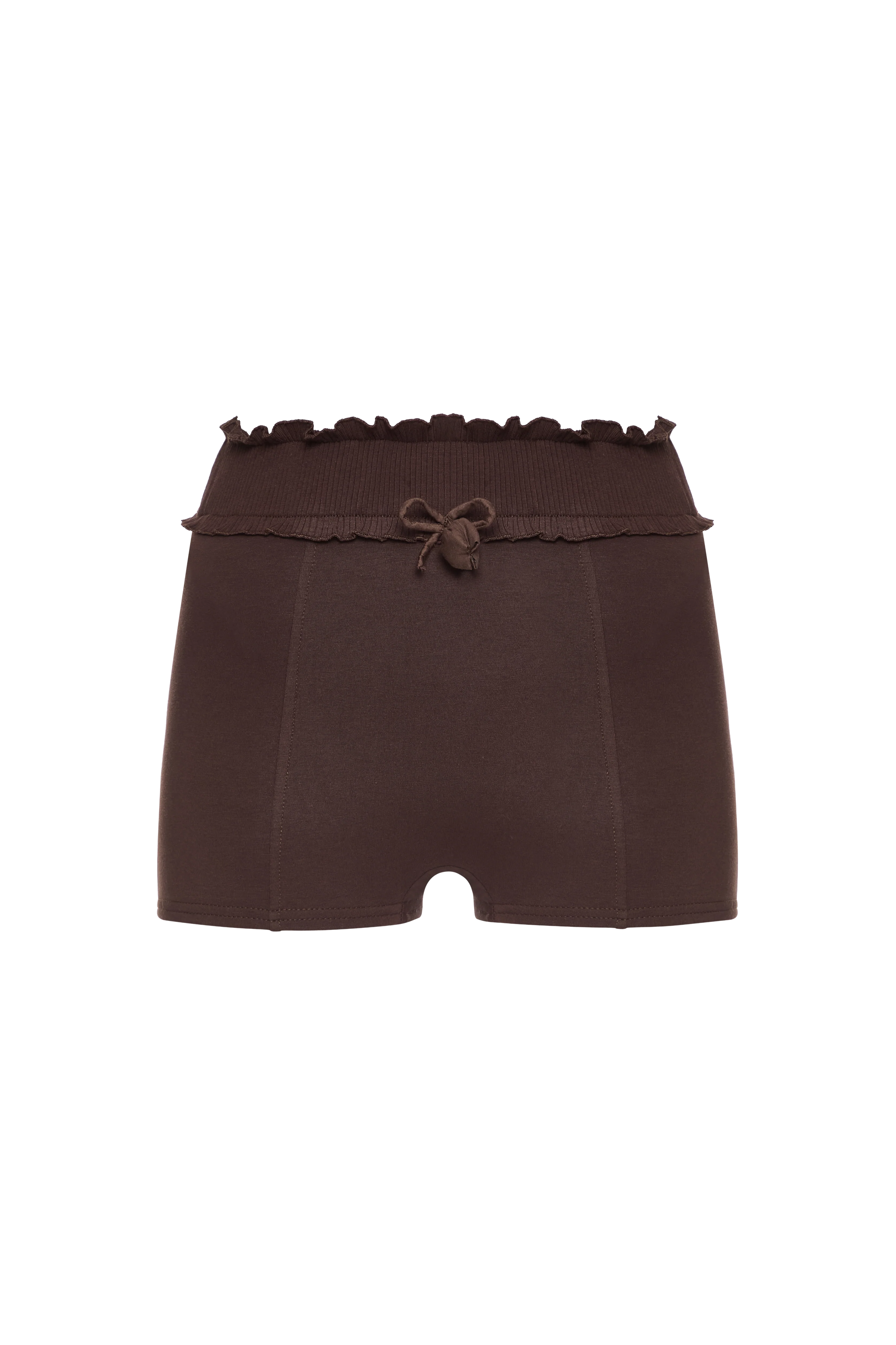 Shorts with Waistband in Brown