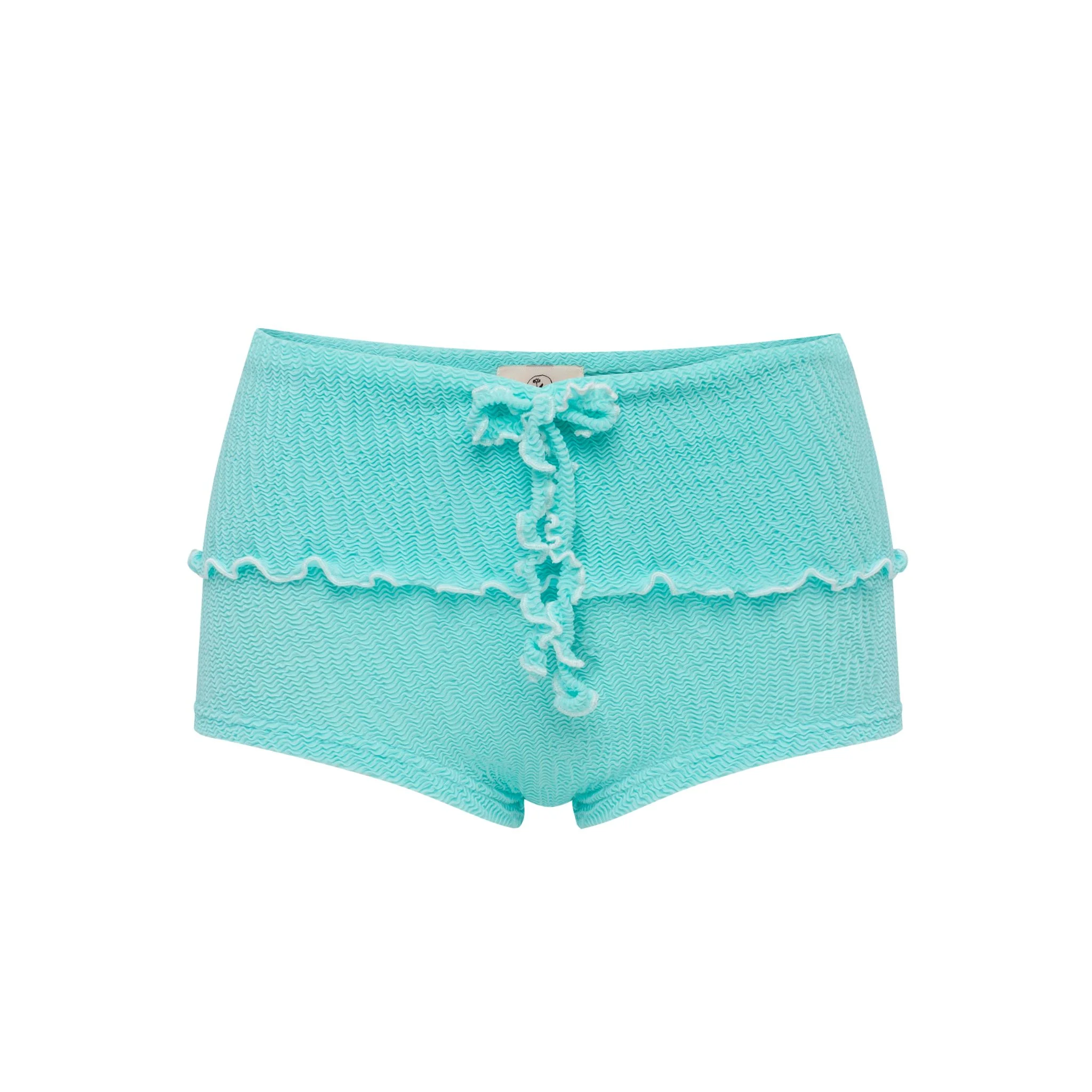 Swim shorts with bow in mint