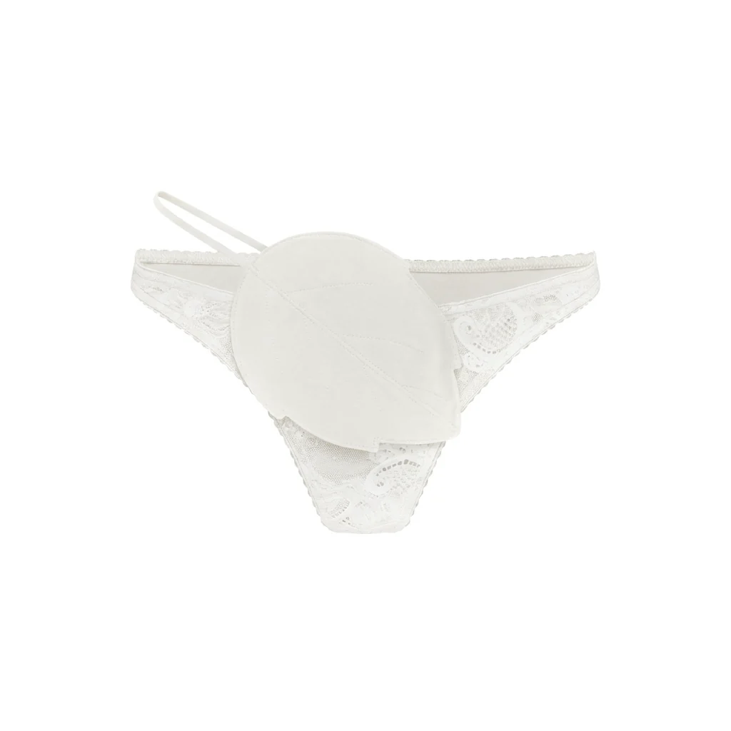 Tanga with Leaves in White
