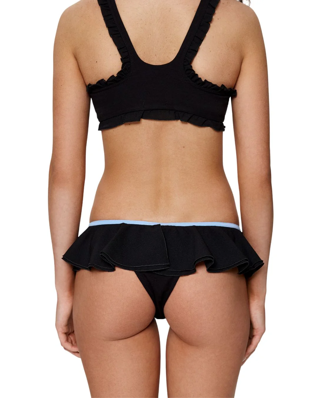 Tanga with Frills and Heart in Black - Image 4