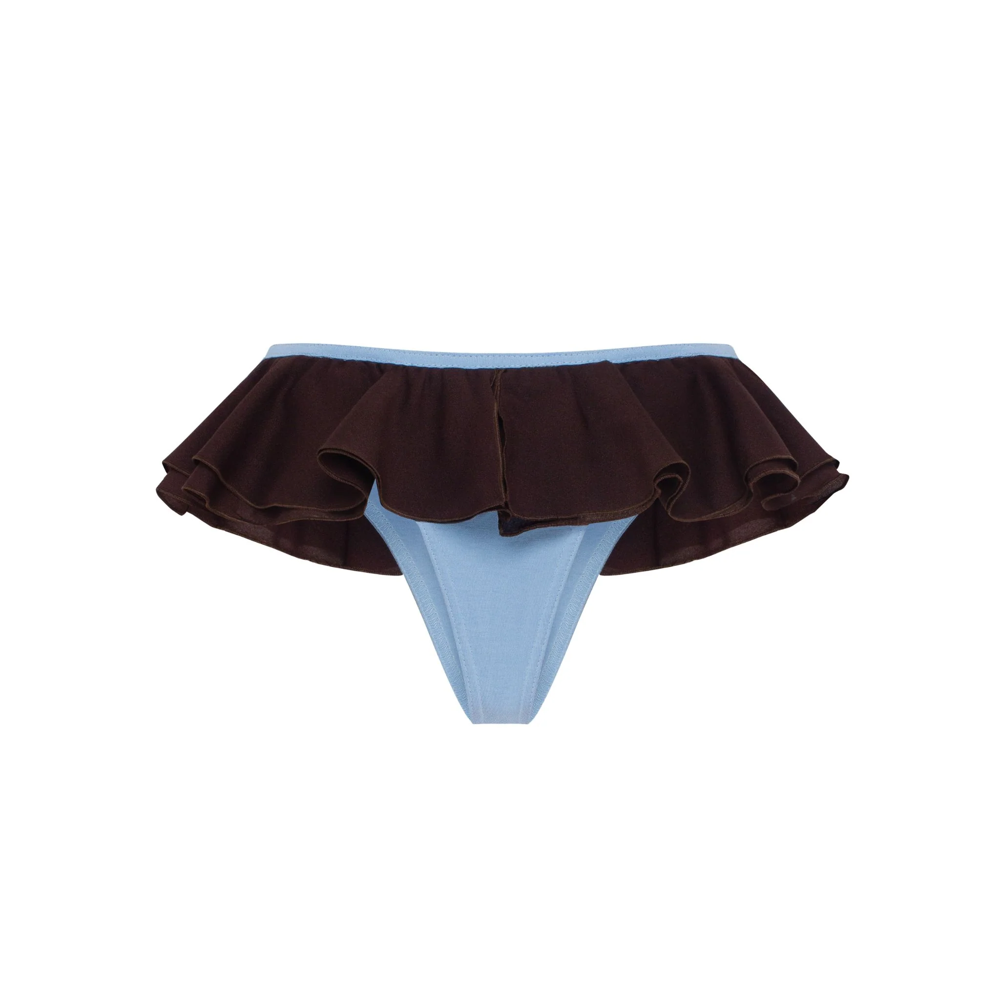 Tanga with Frills and Heart in Blue - Image 2