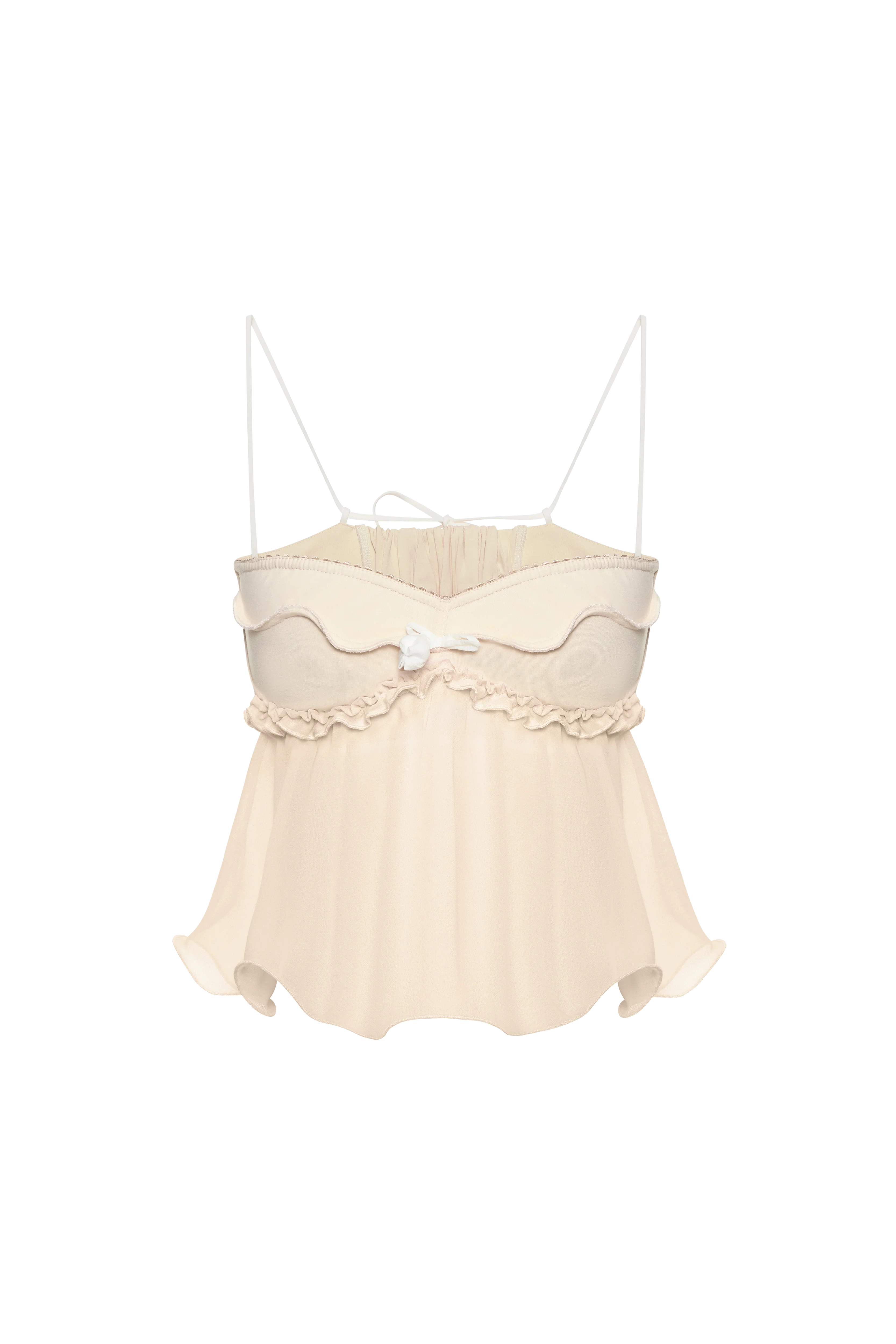 Top with Wave in Beige