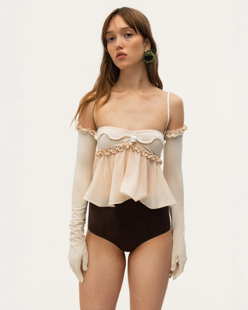 Top with Wave in Beige - Image 3
