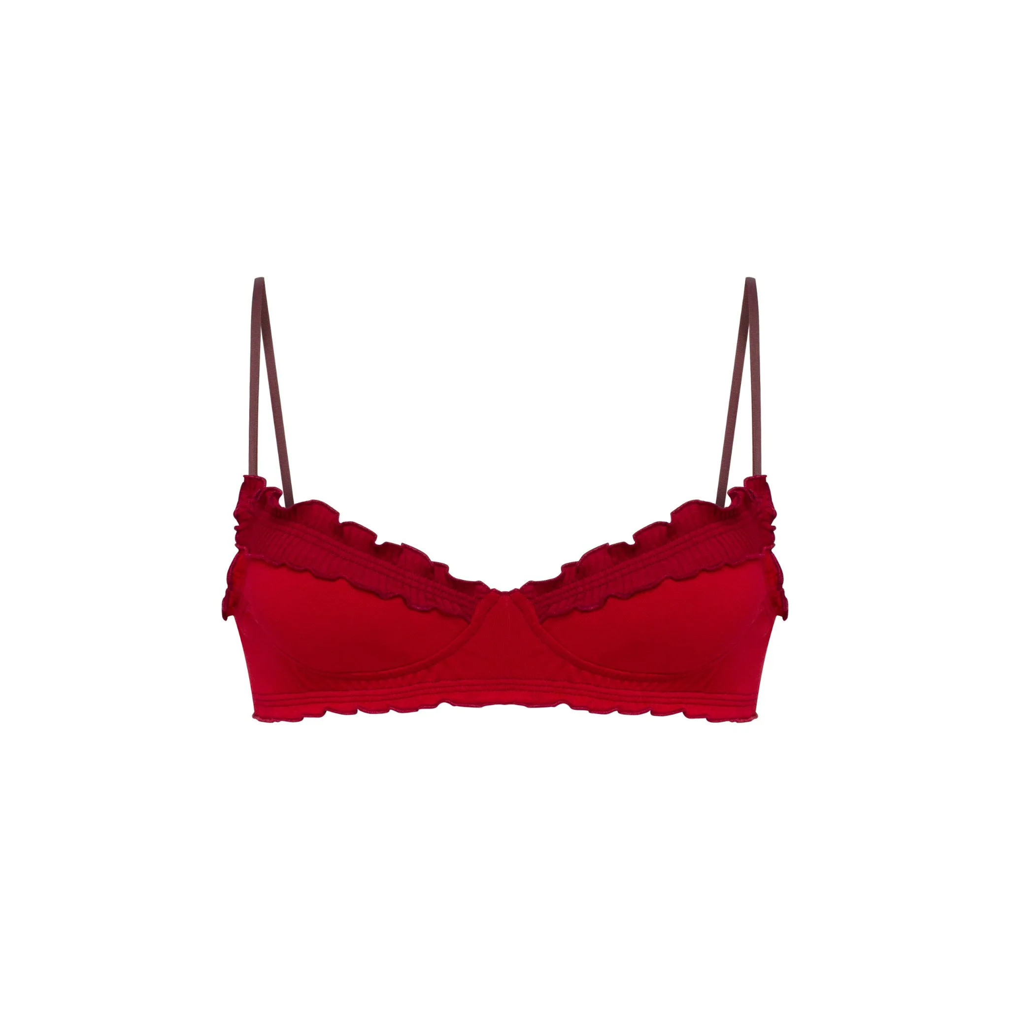 Wavy Bralette in Burgundy