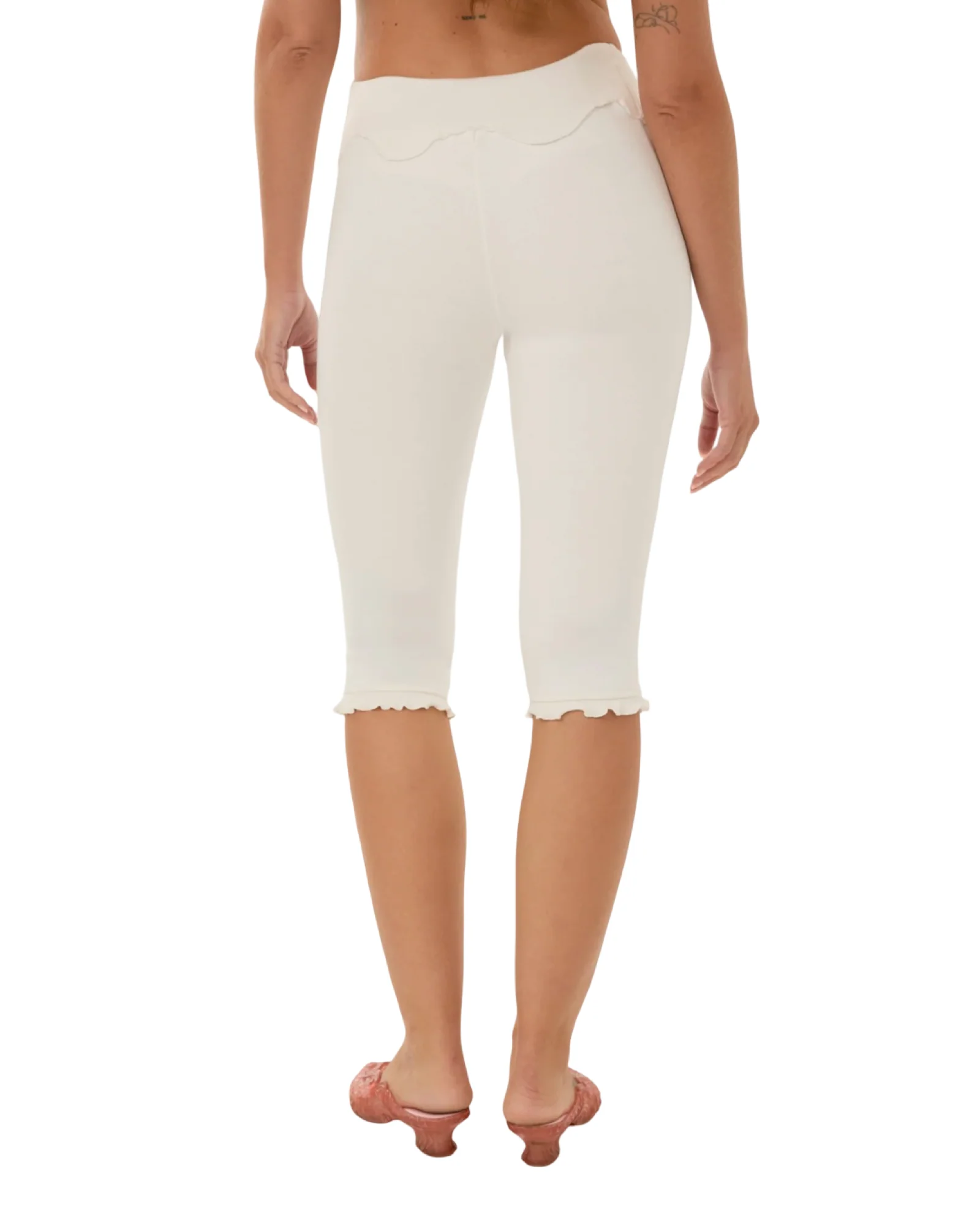 Wavy Capri Pants in White - Image 4