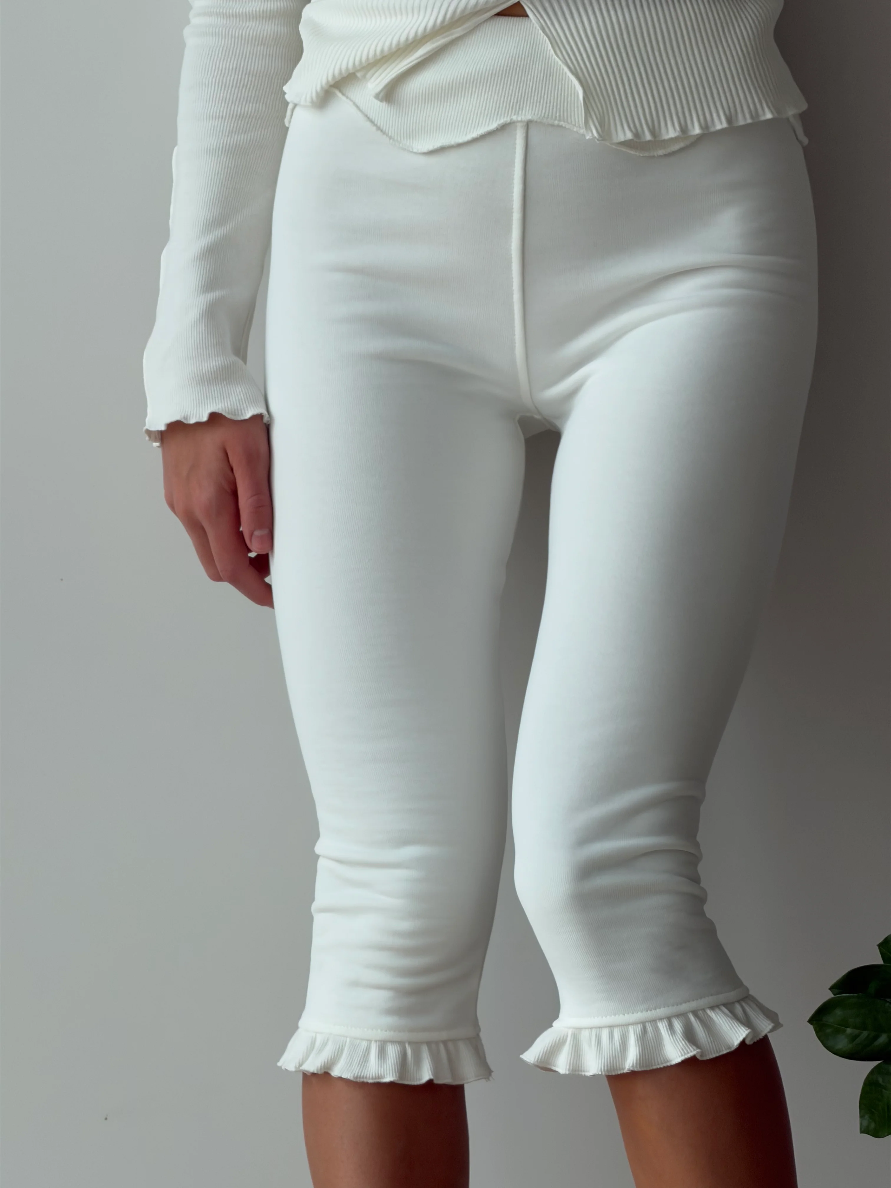 Wavy Capri Pants in White - Image 5