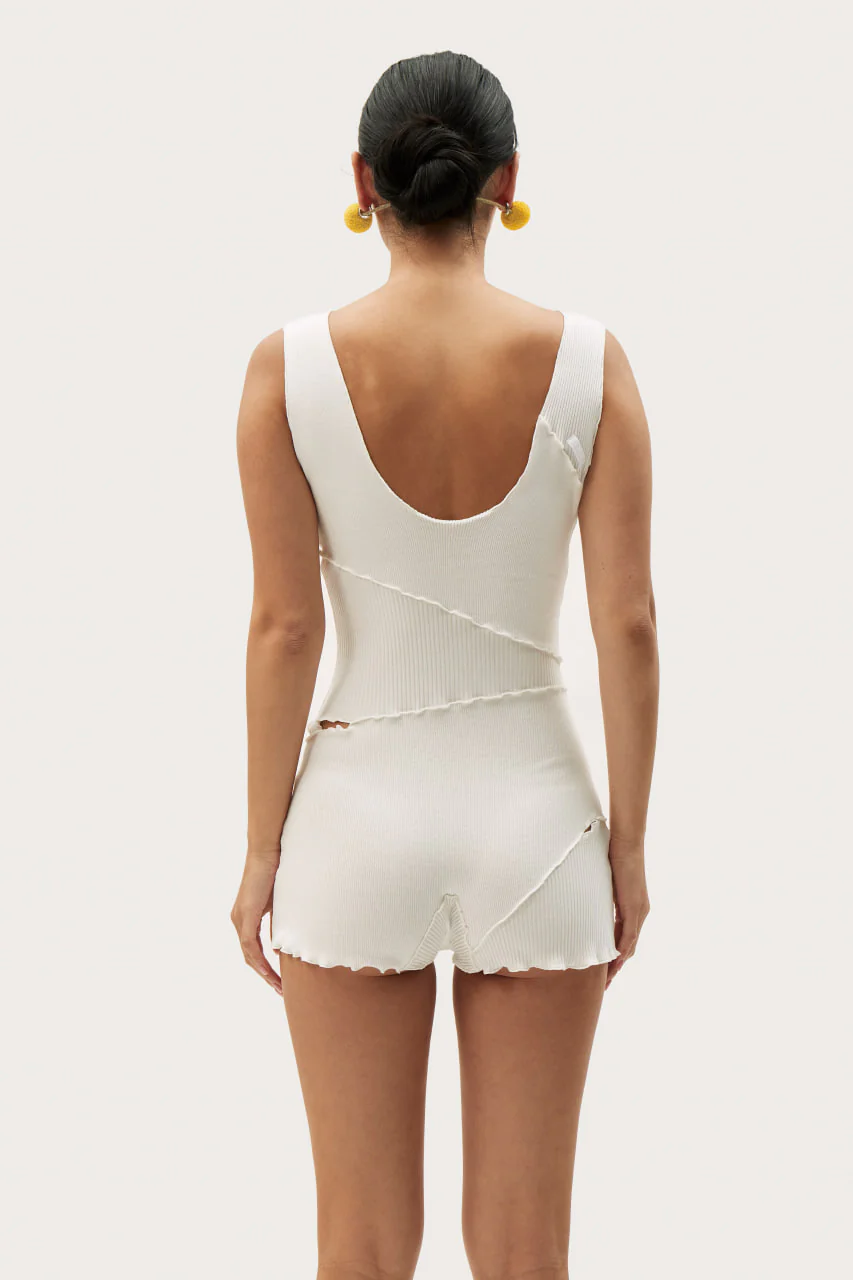 Wavy Jumpsuit in White - Image 4