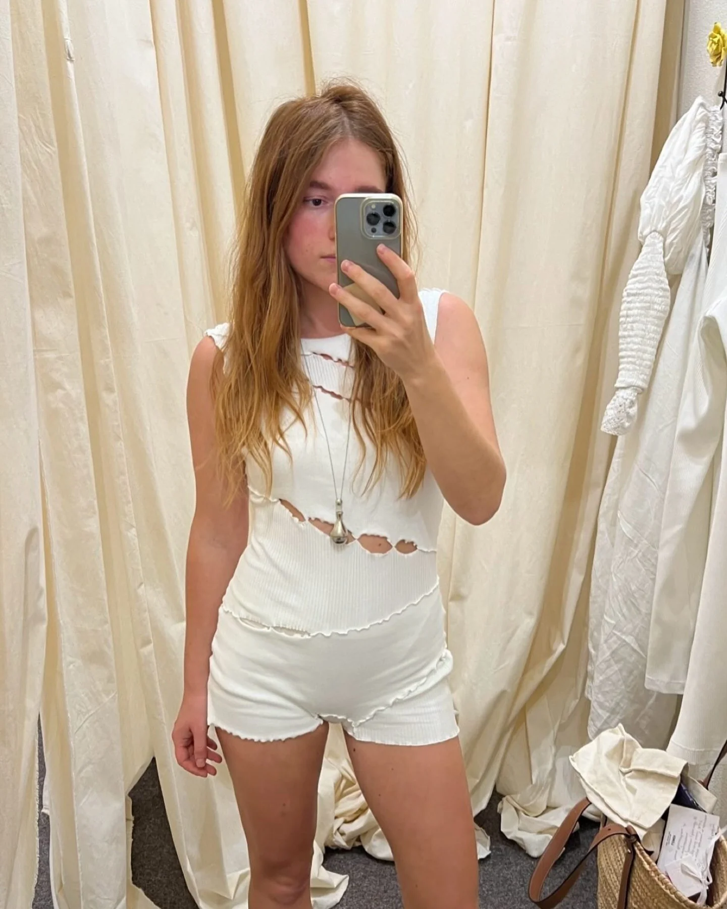 Wavy Jumpsuit in White - Image 5
