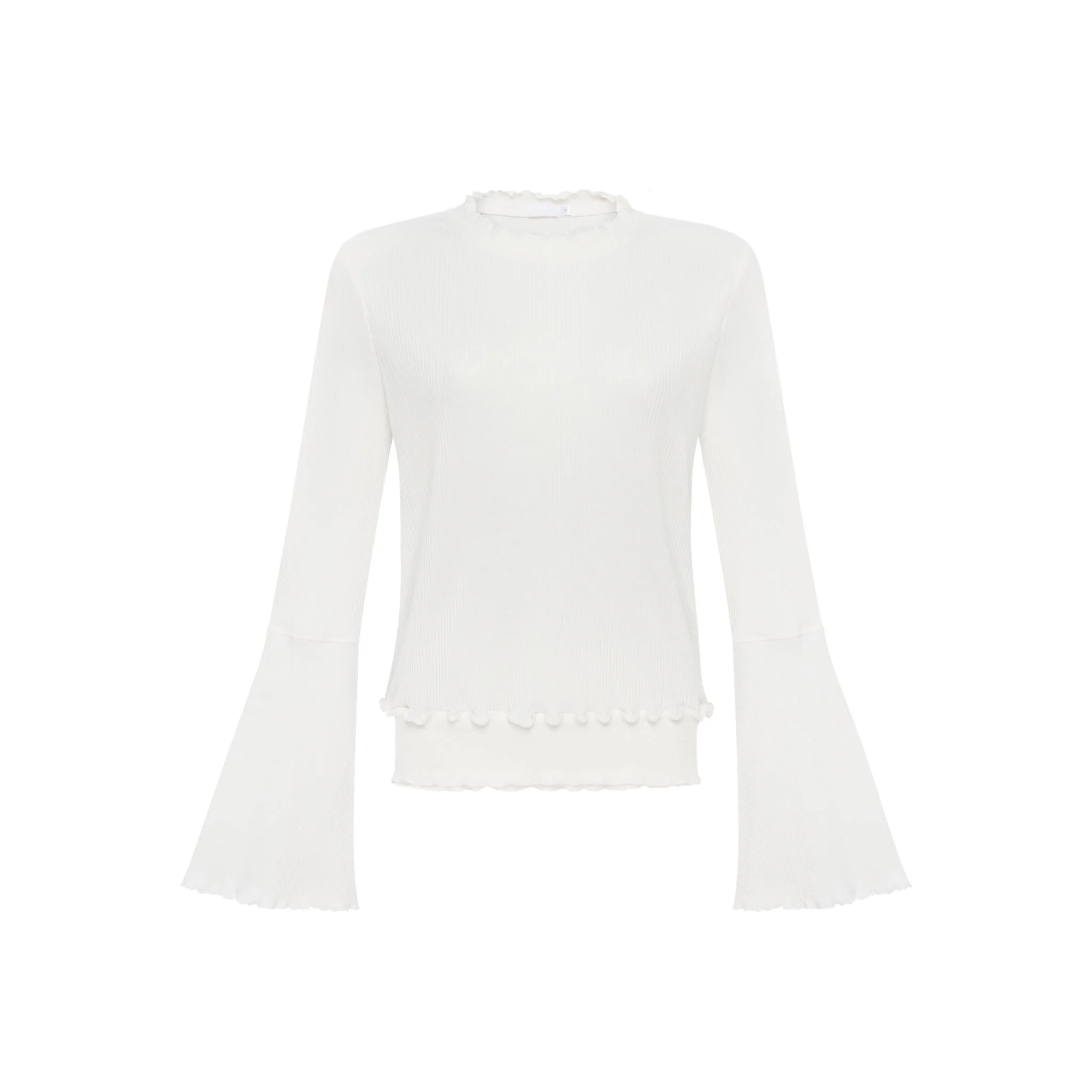 Wavy Long Sleeve in White